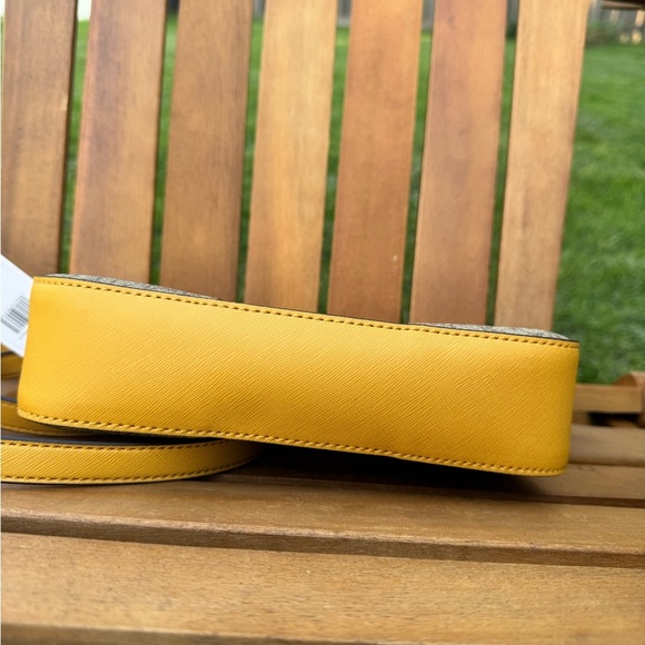 Calvin Klein Mustard Yellow Crossbody Bag with CK Monogram - NWT H8AE7WB - Picture 5 of 12